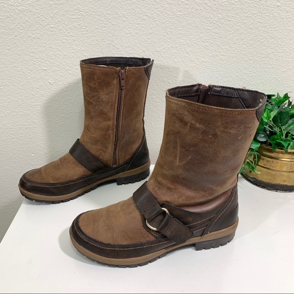MERRELL Emery Buckle Boot Distressed Leather - Picture 7 of 8